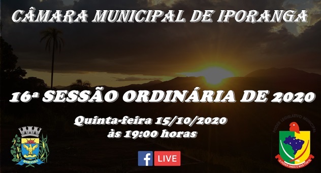 16ª SESSÃO ORDINÁRIA 14/10/2020